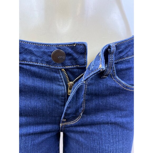 Jag Womens Dark Wash Cropped Bootcut Jeans Mid Rise Raw Sz 6P - Picture 4 of 11